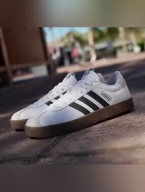 Adidas Women's size 11 VL Court  3.0 Shoes-Cloud White/Core Black/Grey One-NWT